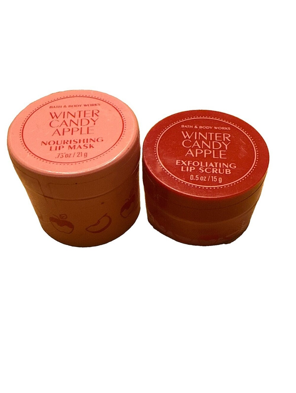 2Pc Winter Candy Apple Lip Scrub & Lip Mask Exfoliating Hydrating Set